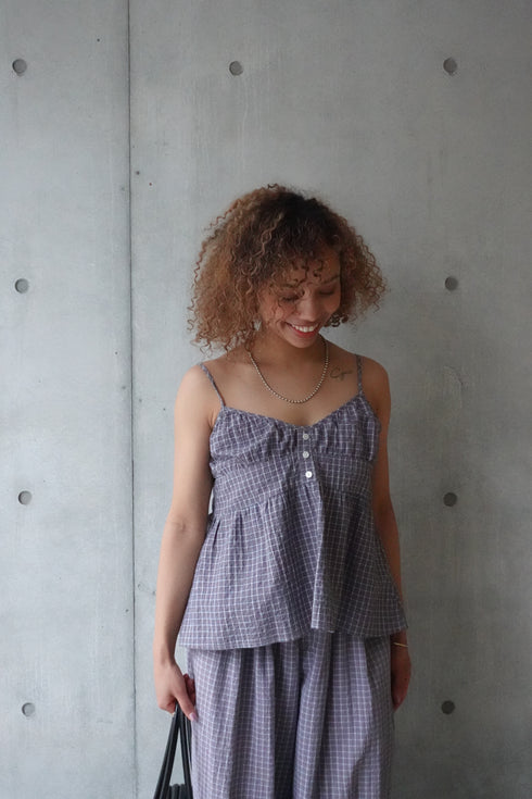 チェックルーズキャミ