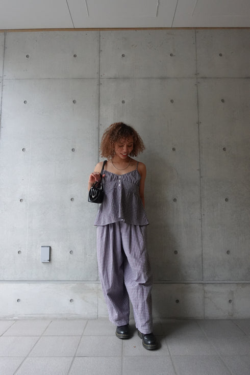 チェックルーズキャミ