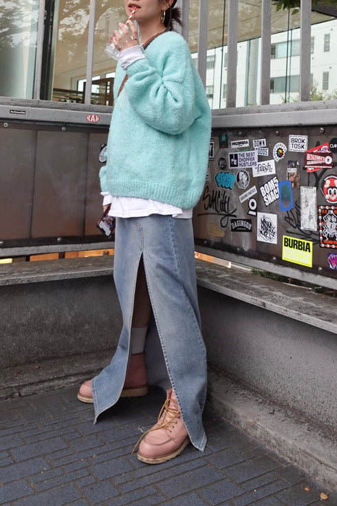 パステルカラーニット