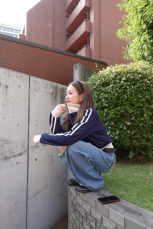 ダブルZIPラインブルゾン