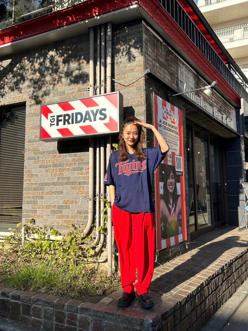 カラータックパンツ