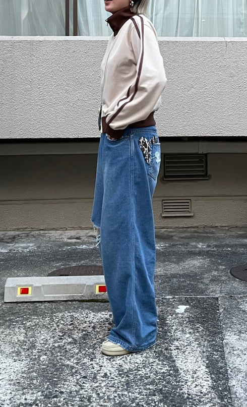 ダブルZIPラインブルゾン