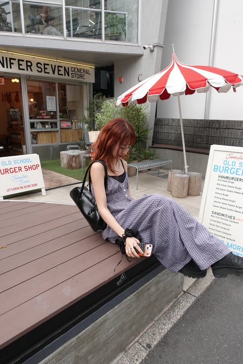 チェックルーズキャミ