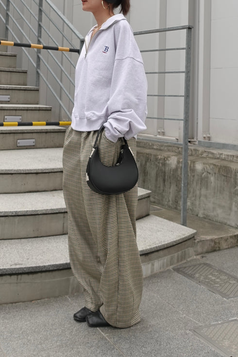 ハーフジップスウェット