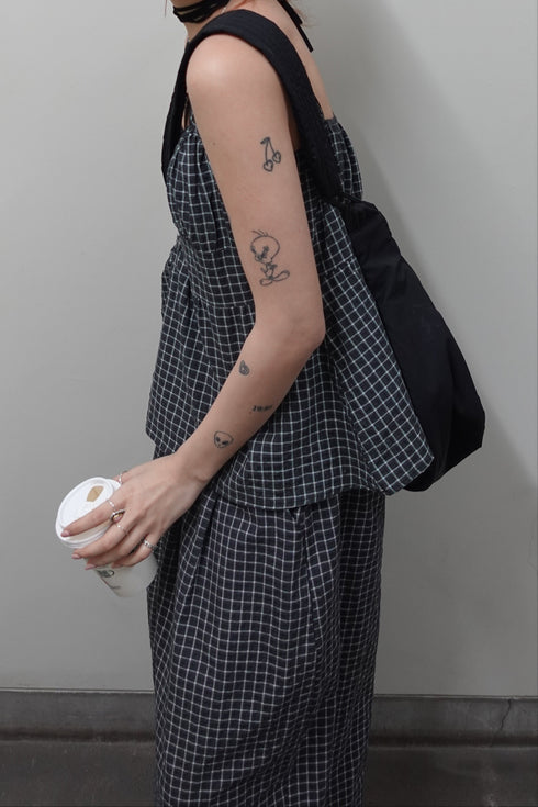 チェックルーズキャミ