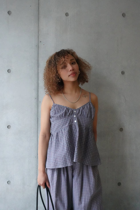 チェックルーズキャミ