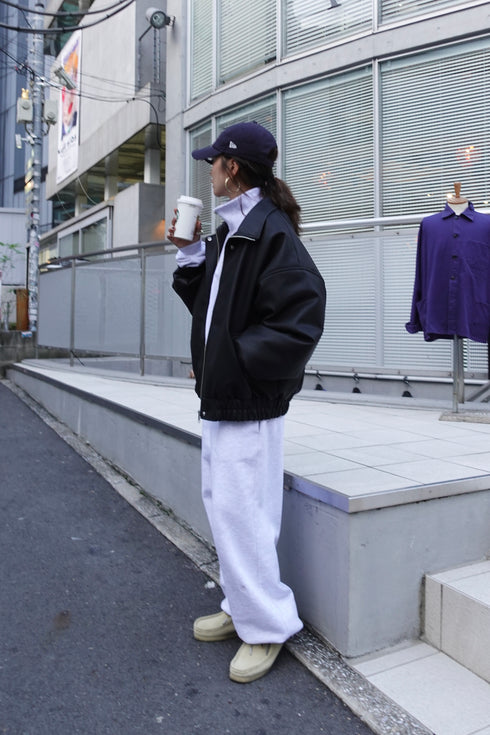 ハーフジップスウェット