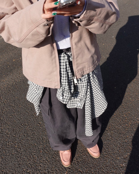 ギンガムチェックルーズシャツ