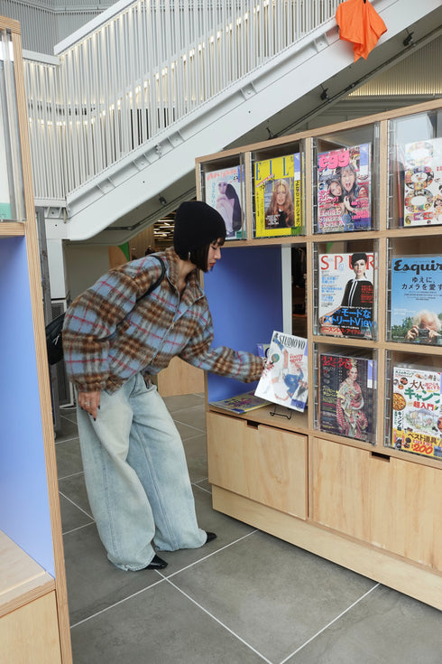 シャギーチェックブルゾン