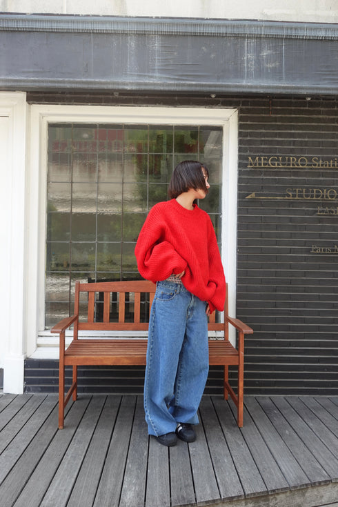 カラーボリュームニット