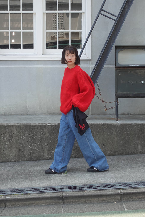 カラーボリュームニット