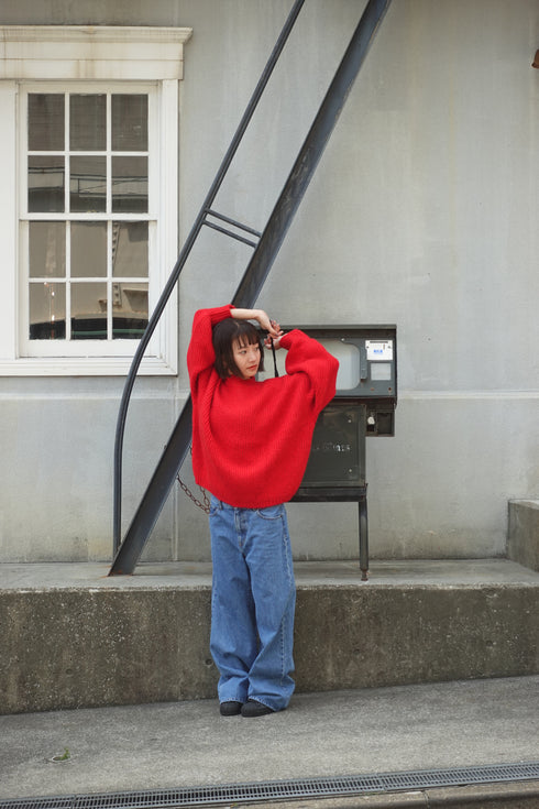 カラーボリュームニット