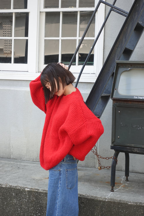 カラーボリュームニット