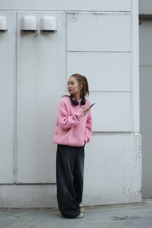 パステルカラーニット