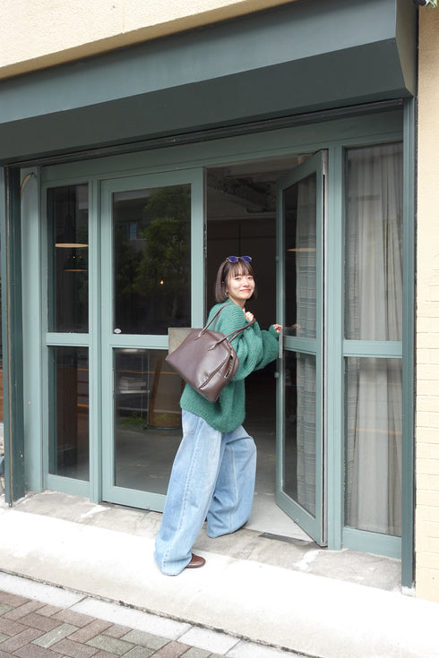 カラーボリュームニット