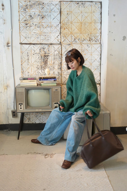 カラーボリュームニット