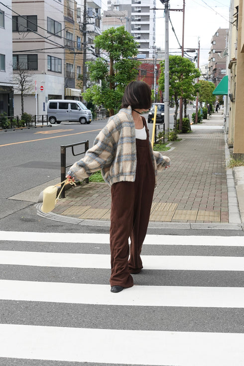 シャギーチェックブルゾン