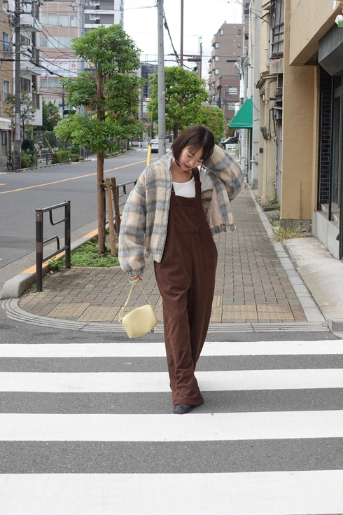 シャギーチェックブルゾン