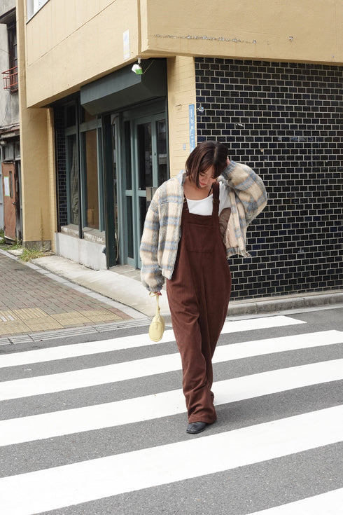 シャギーチェックブルゾン