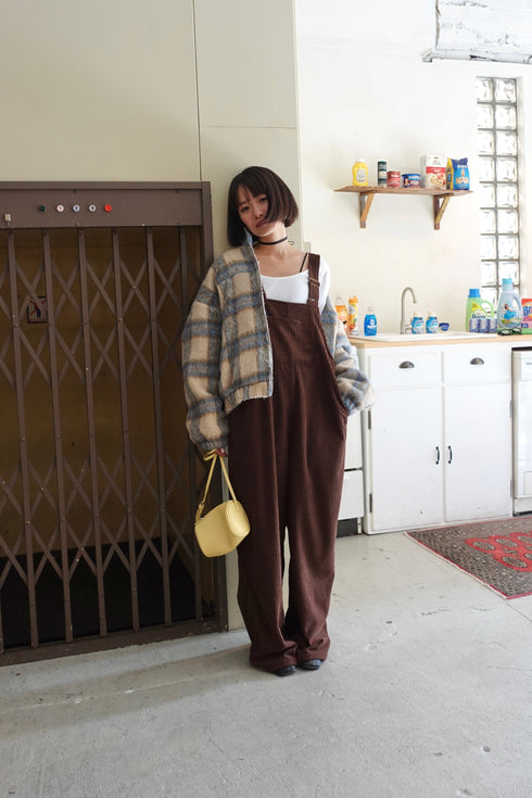 シャギーチェックブルゾン