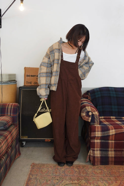 シャギーチェックブルゾン