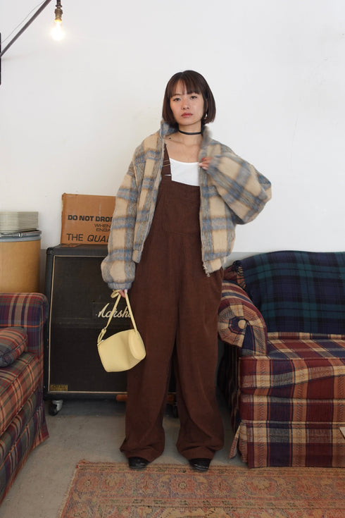 シャギーチェックブルゾン