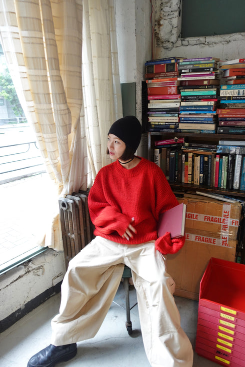 カラーボリュームニット