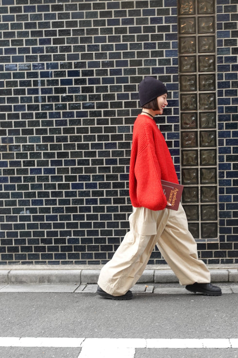 カラーボリュームニット