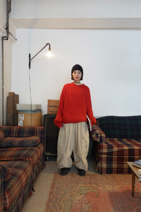 カラーボリュームニット