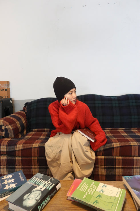 カラーボリュームニット