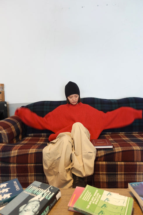 カラーボリュームニット