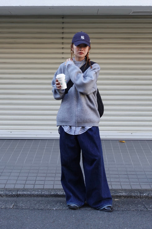 ギンガムチェックルーズシャツ