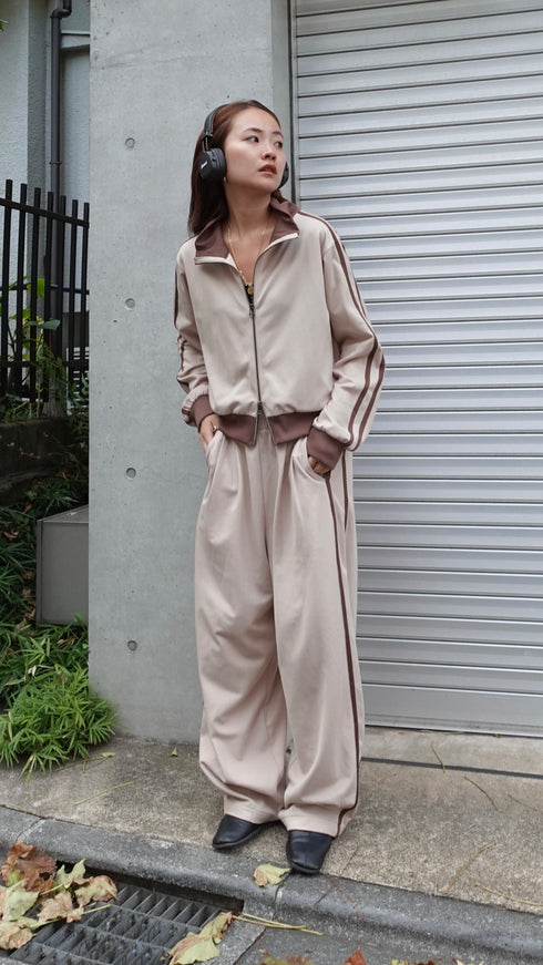 ダブルZIPラインブルゾン