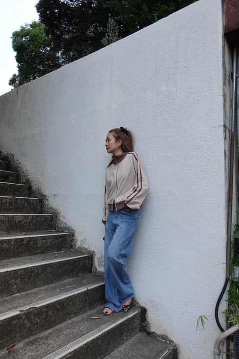 ダブルZIPラインブルゾン