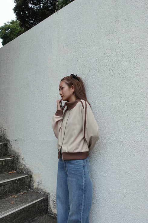 ダブルZIPラインブルゾン