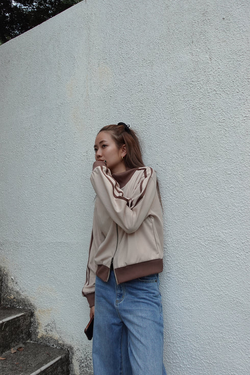 ダブルZIPラインブルゾン