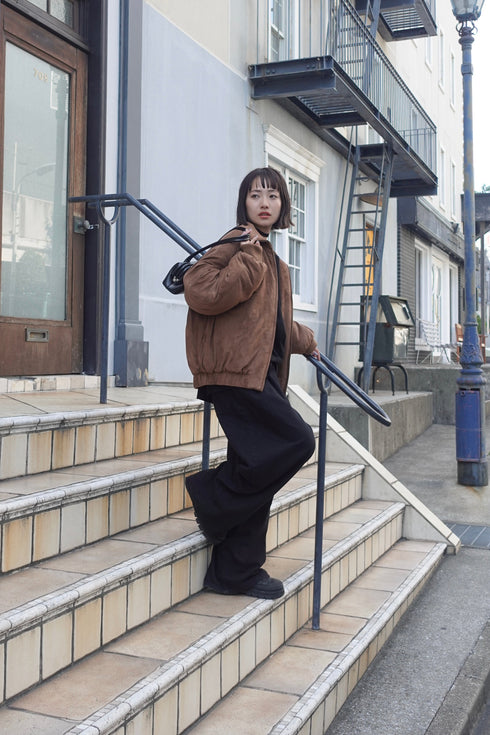 中綿スウェードブルゾン