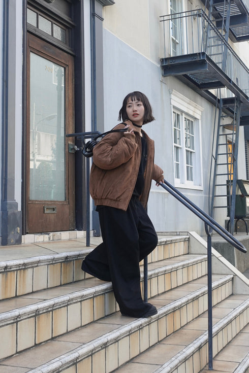 中綿スウェードブルゾン