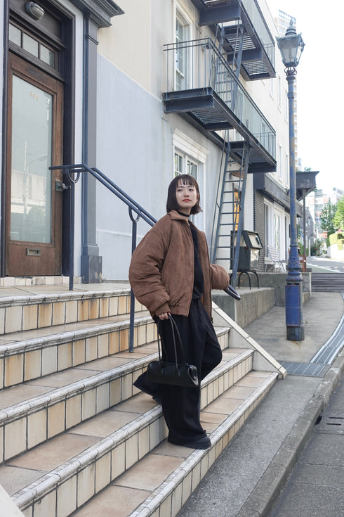 中綿スウェードブルゾン