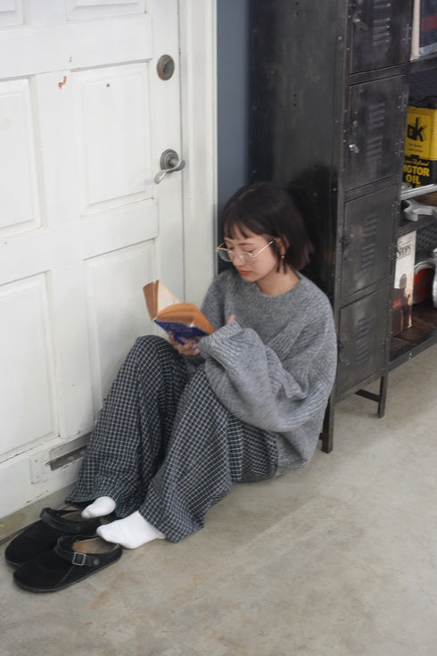 カラーボリュームニット