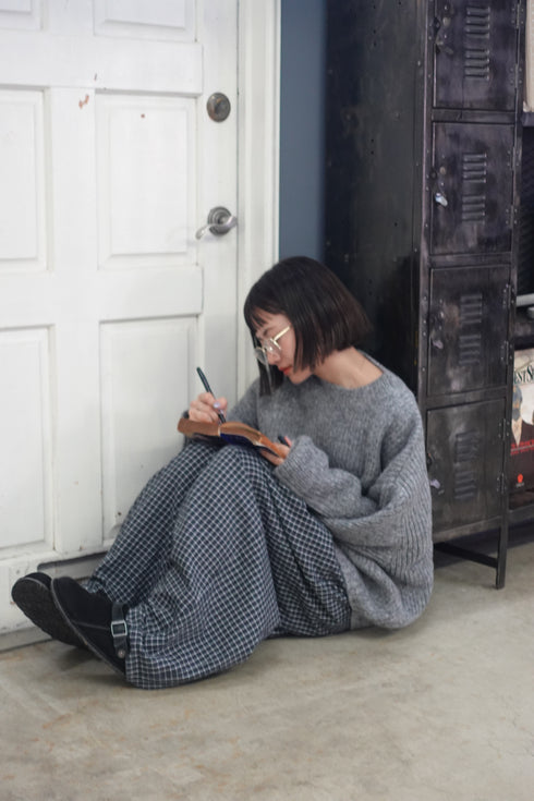 カラーボリュームニット