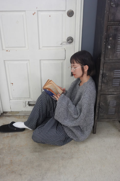 カラーボリュームニット