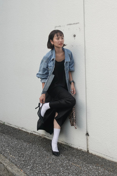 サテンルーズキャミワンピース