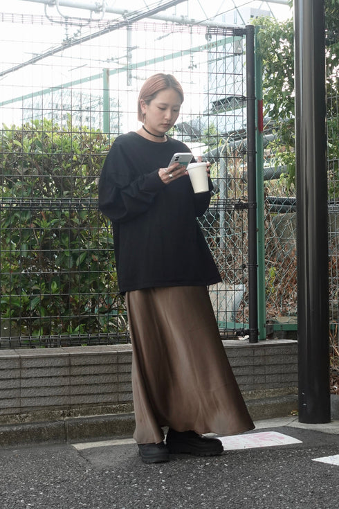 サテンルーズキャミワンピース