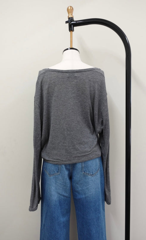 シアーVネックロンTee