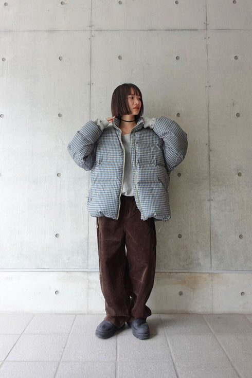 ボリュームチェック中綿ブルゾンSET