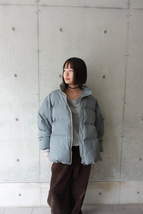 ボリュームチェック中綿ブルゾンSET