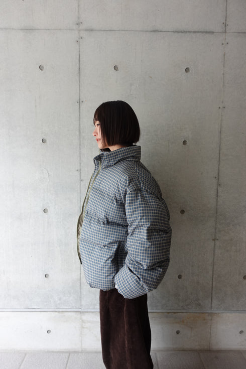 ボリュームチェック中綿ブルゾンSET