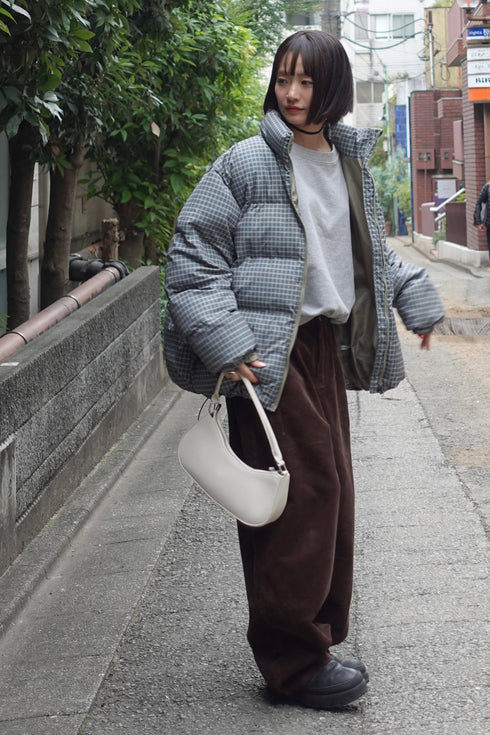 ボリュームチェック中綿ブルゾンSET