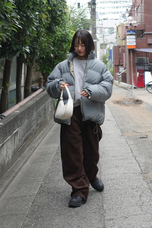 ボリュームチェック中綿ブルゾンSET